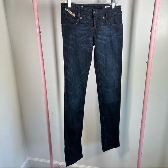 Diesel Matic RARE HTF Embossed Stretch Dark Denim Jeans 27 x 34 EUC - Picture 4 of 16